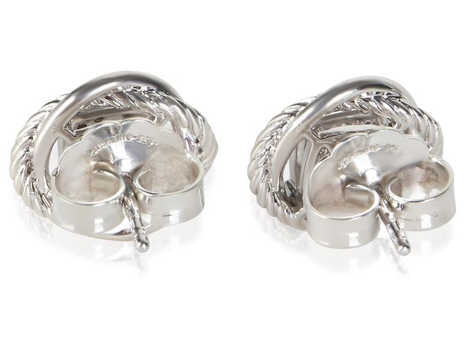 Pendientes Infinity de plata esterlina y diamantes David Yurman - vista 4