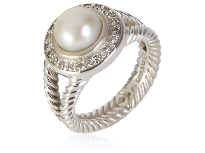 Anillo Cerise de Plata Esterlina, Perla y Diamante David Yurman - vista 2