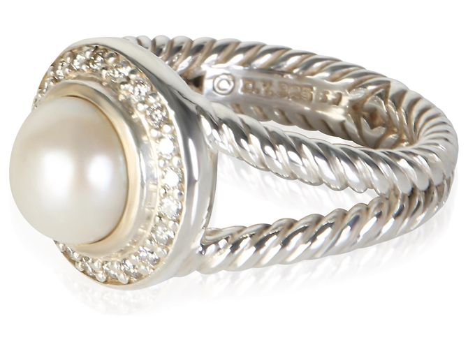 Anillo Cerise de Plata Esterlina, Perla y Diamante David Yurman - vista 3