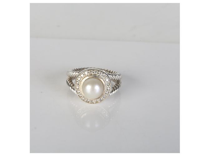 Anillo Cerise de Plata Esterlina, Perla y Diamante David Yurman - vista 5