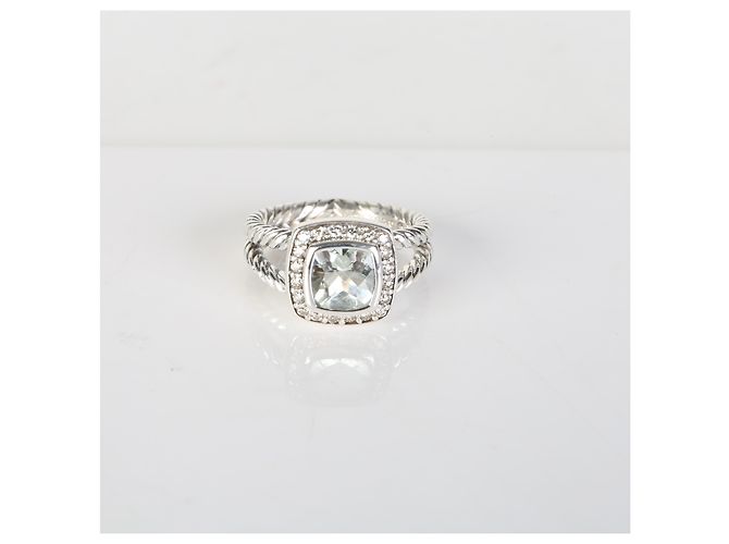 David Yurman Petite Albion Ring aus Sterlingsilber, Prasiolith und Diamanten - Ansicht 6