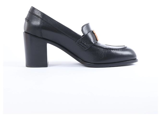 Mocassini Hermès Dauphin 70 Leather 38 Ladies' in Black Constance 231041Z - vista 5
