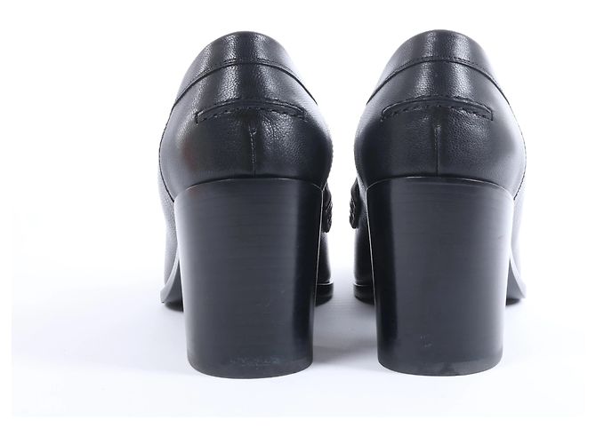 Mocassini Hermès Dauphin 70 Leather 38 Ladies' in Black Constance 231041Z - vista 6