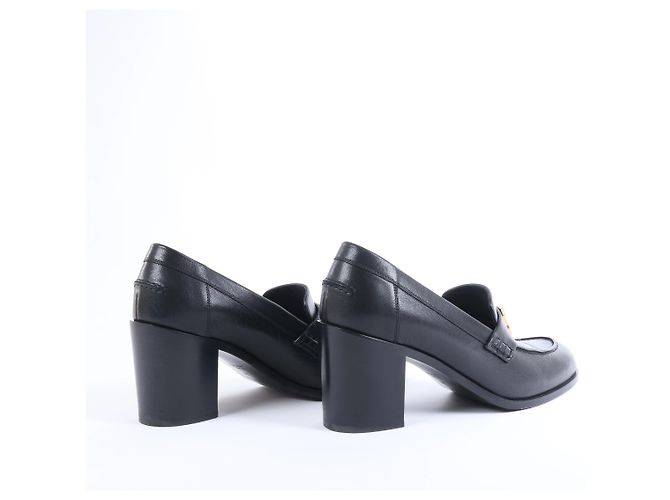 Mocassini Hermès Dauphin 70 Leather 38 Ladies' in Black Constance 231041Z - vista 7