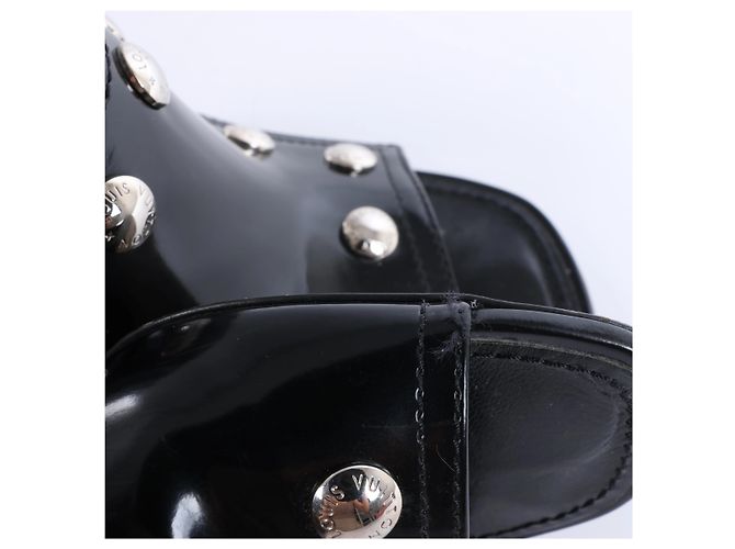 Mules Louis Vuitton Silhouette in vernice Nero BR1211, Taglia EU 37 - vista 11