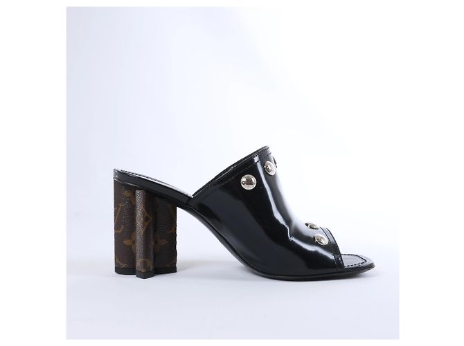 Mules Louis Vuitton Silhouette in vernice Nero BR1211, Taglia EU 37 - vista 2