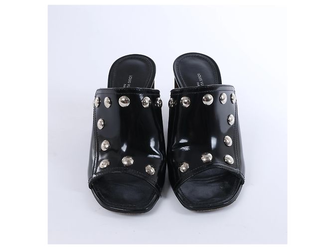 Mules Louis Vuitton Silhouette in vernice Nero BR1211, Taglia EU 37 - vista 4