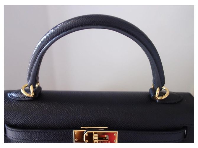 Borsa Hermès Kelly II Sellier 25 Veau Epsom Noir - vista 12