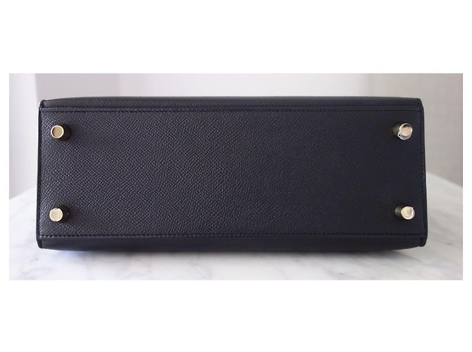 Borsa Hermès Kelly II Sellier 25 Veau Epsom Noir - vista 3