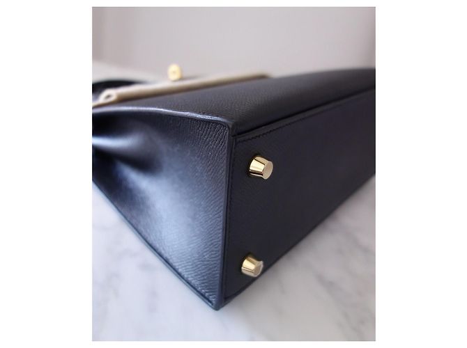 Borsa Hermès Kelly II Sellier 25 Veau Epsom Noir - vista 4