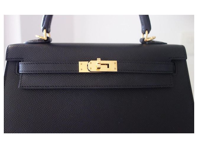Borsa Hermès Kelly II Sellier 25 Veau Epsom Noir - vista 5