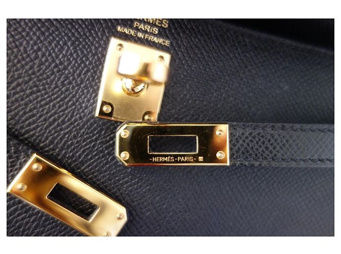 Borsa Hermès Kelly II Sellier 25 Veau Epsom Noir - vista 8