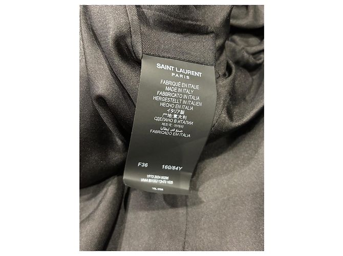 Autre Marque Saint Laurent Grey Wool Blend Single-Breasted Blazer - view 3