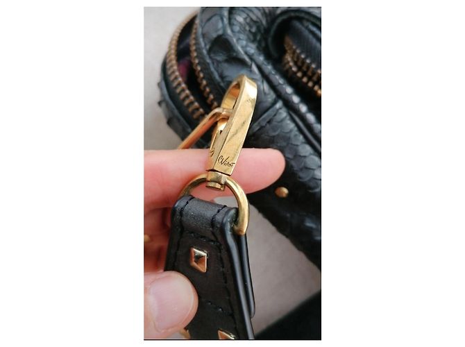 Claris Virot Schultertasche Schwarz Pythonleder - Ansicht 8
