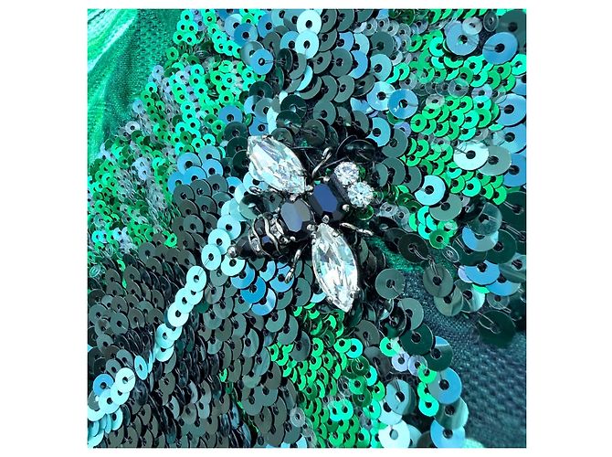 Dolce & Gabbana Botanical Garden Leaf Print Jacket with Bee Embellishments - view 11