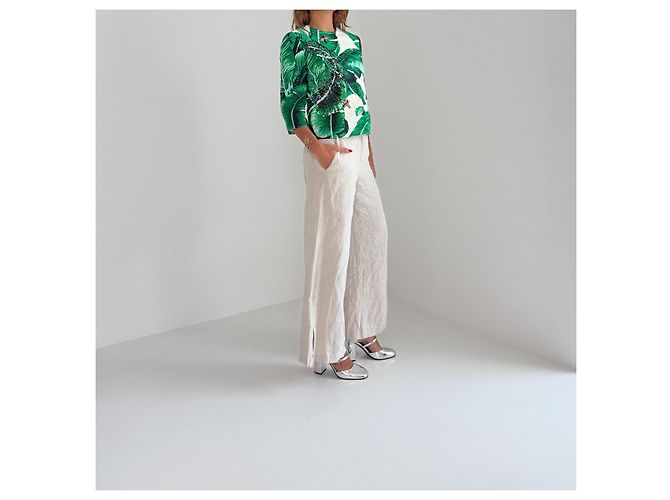 Dolce & Gabbana Botanical Garden Leaf Print Jacket with Bee Embellishments - view 7