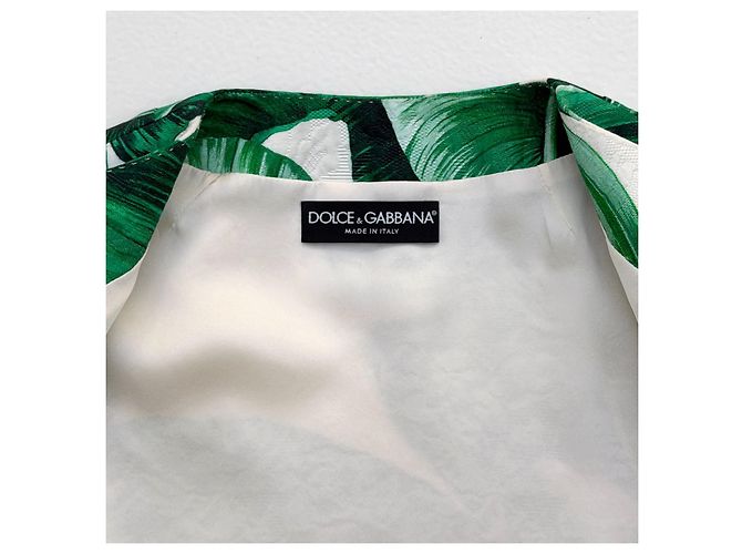 Dolce & Gabbana Botanical Garden Leaf Print Jacket with Bee Embellishments - view 8