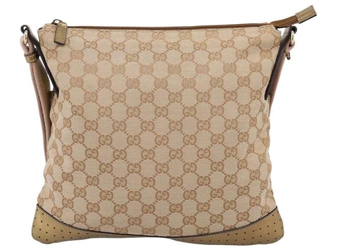 Sac messager Gucci Zip GG Canvas avec cuir perforé Medium - vue 2