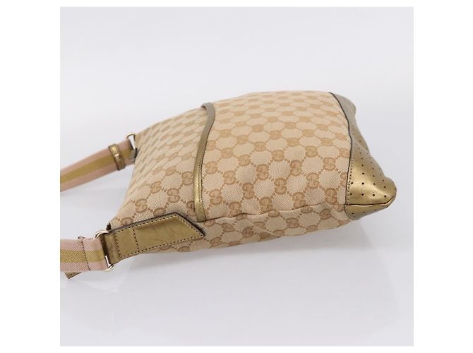 Sac messager Gucci Zip GG Canvas avec cuir perforé Medium - vue 3