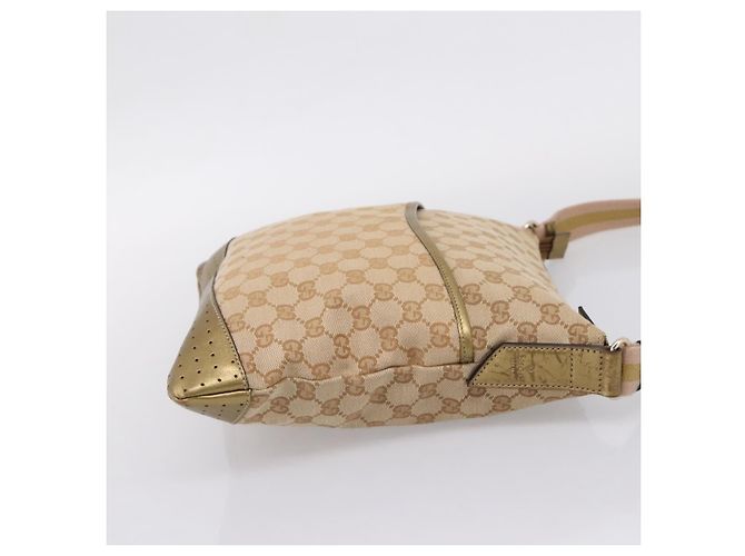 Sac messager Gucci Zip GG Canvas avec cuir perforé Medium - vue 4