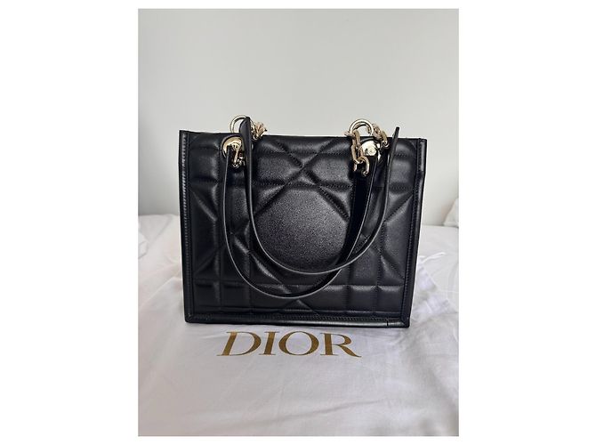 Dior Lady Dior Essential S Cal Borsa a mano in pelle nera - vista 6