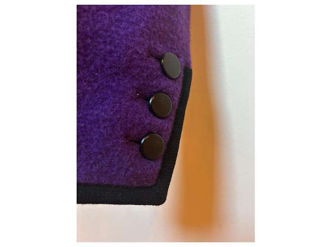 Giacca corta viola Saint Laurent Rive Gauche - vista 4