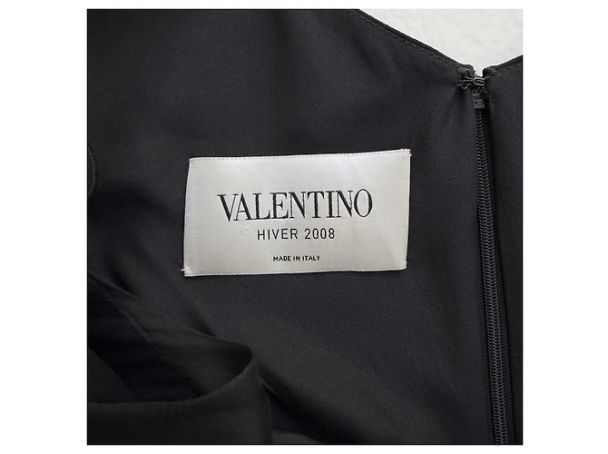 Abito in seta nera con volant Valentino - vista 5