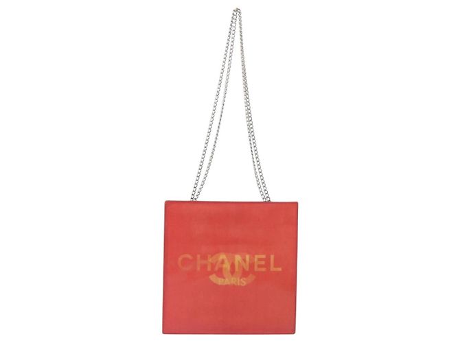Chanel Vintage Holographische Kette Vinyl Klein - Ansicht 2