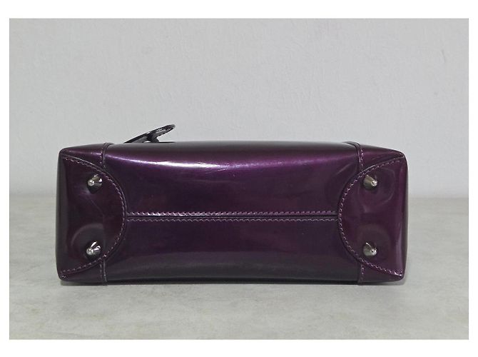 Borsa a Mano Christian Dior Malice in Pelle Verniciata Viola - vista 12