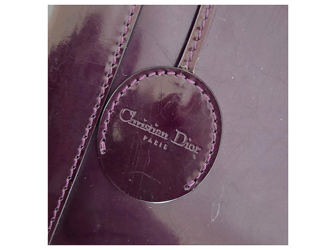 Borsa a Mano Christian Dior Malice in Pelle Verniciata Viola - vista 13