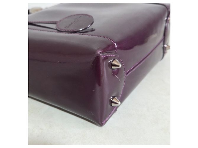Borsa a Mano Christian Dior Malice in Pelle Verniciata Viola - vista 14