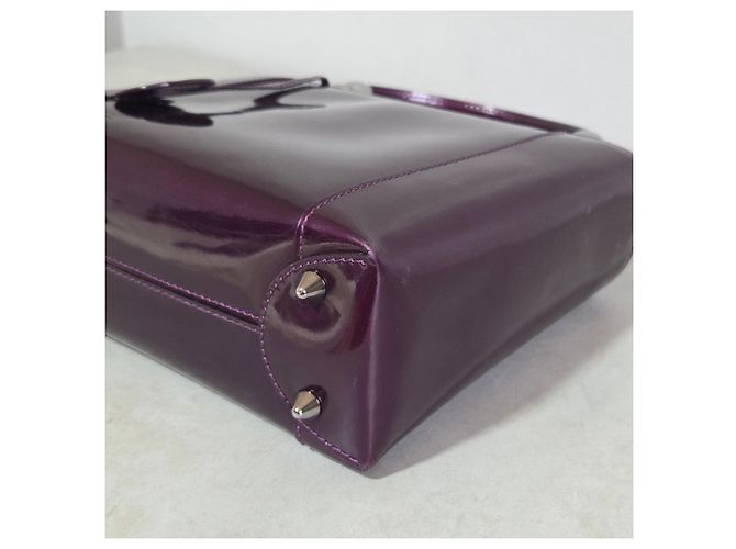 Borsa a Mano Christian Dior Malice in Pelle Verniciata Viola - vista 15