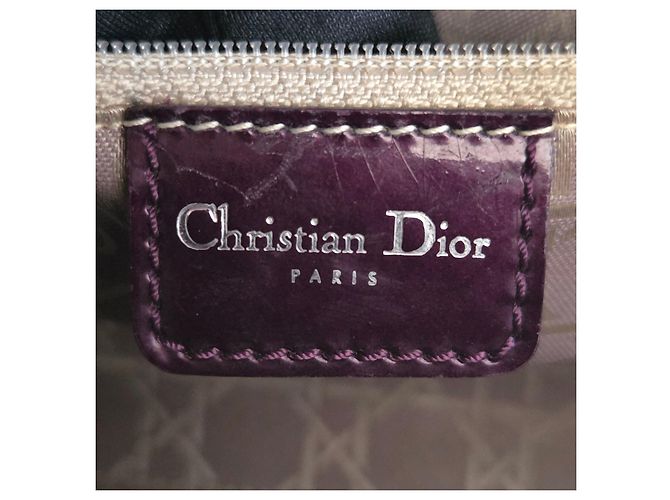 Borsa a Mano Christian Dior Malice in Pelle Verniciata Viola - vista 20
