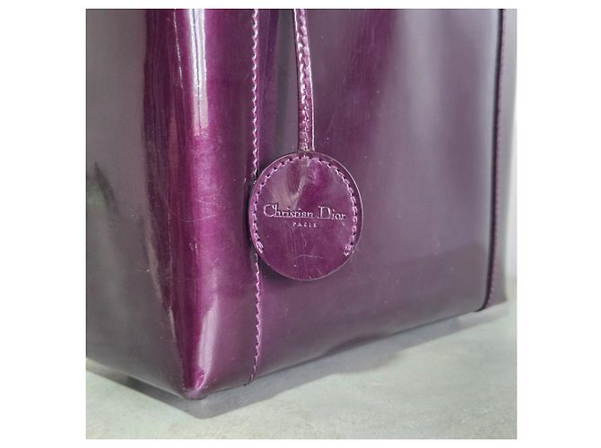 Borsa a Mano Christian Dior Malice in Pelle Verniciata Viola - vista 9