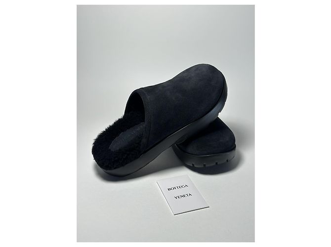 Bottega Veneta – Black Suede Snap Mules – Size 40 - vista 14