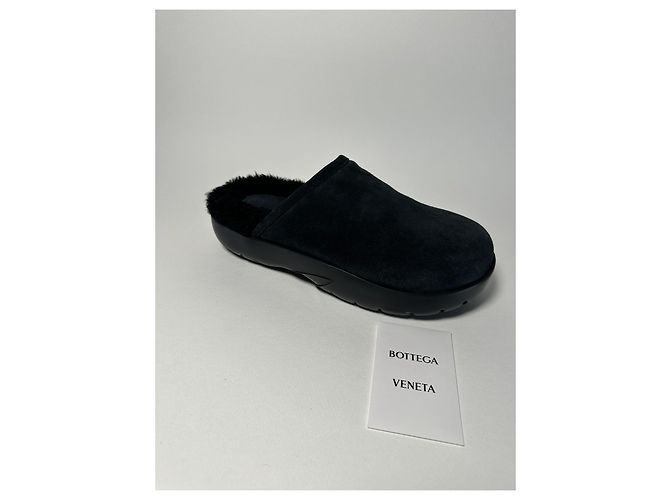 Bottega Veneta – Black Suede Snap Mules – Size 40 - vista 8