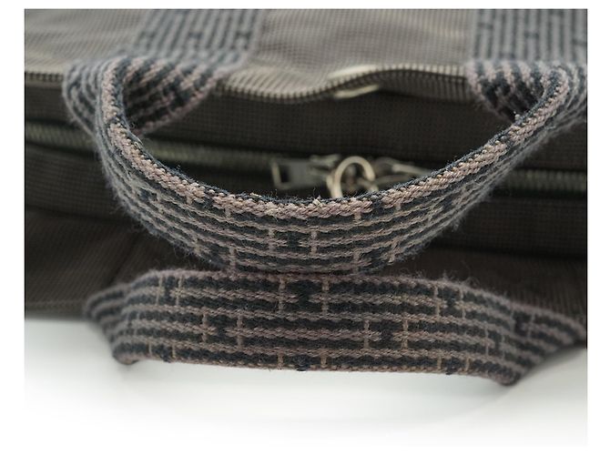Hermès Herline Tote PM Tasche Grau Stoff - Ansicht 10