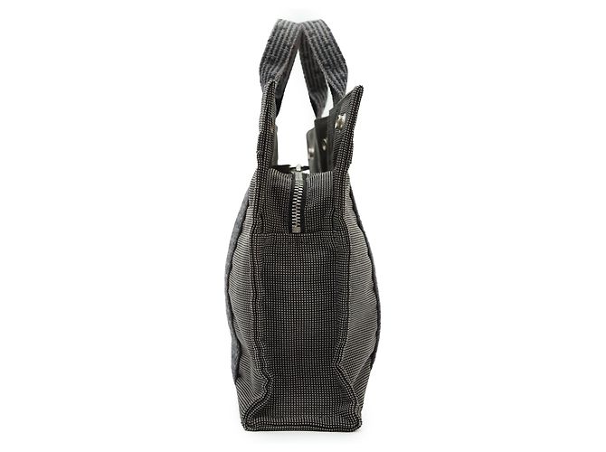 Hermès Herline Tote PM Tasche Grau Stoff - Ansicht 4