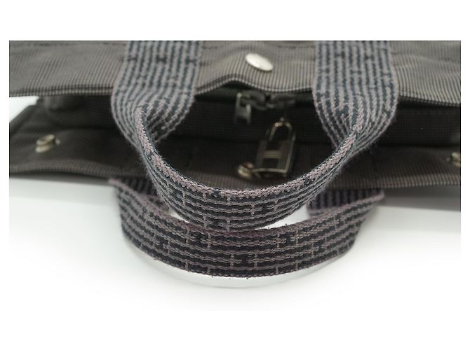 Hermès Herline Tote PM Grau Stoff - Ansicht 10