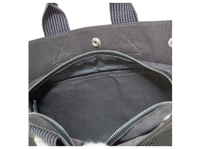 Hermès Herline Tote PM Grau Stoff - Ansicht 12