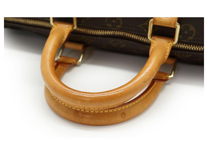 Louis Vuitton Keepall 45 Monogram Marrone Pelle - vista 12