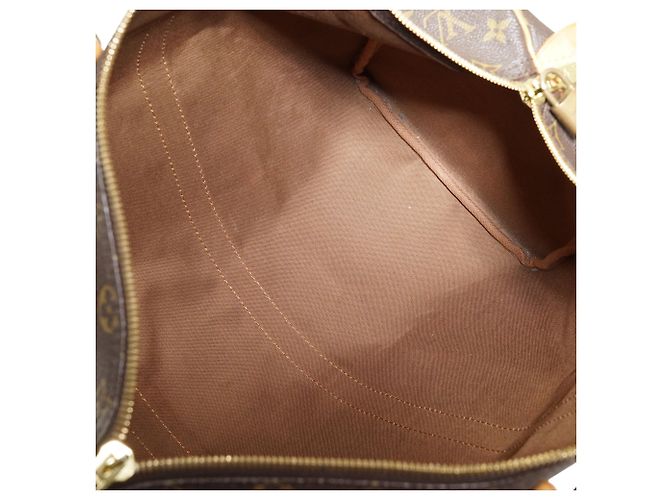 Louis Vuitton Keepall 45 Monogram Marrone Pelle - vista 14