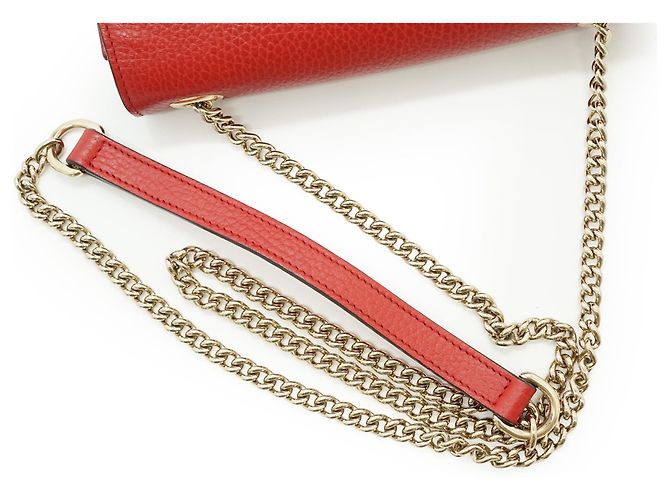 Gucci Bolsa de ombro pequena com corrente Interlocking G - vista 10