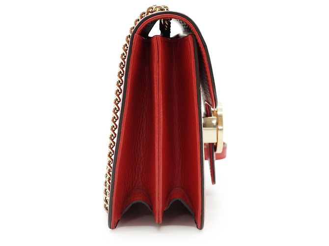 Gucci Bolsa de ombro pequena com corrente Interlocking G - vista 4