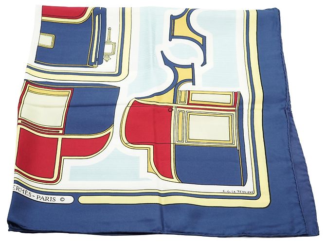 Hermès Les Coupés de Françoise de la Perrière Pañuelo de Seda 90 - vista 4