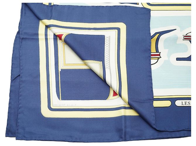 Hermès Les Coupés de Françoise de la Perrière Pañuelo de Seda 90 - vista 8