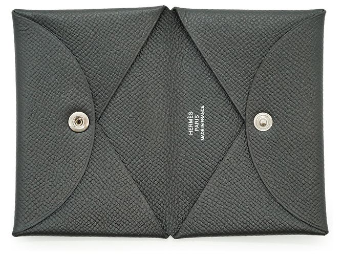 Hermès Portacarte Epsom Calvi - vista 8