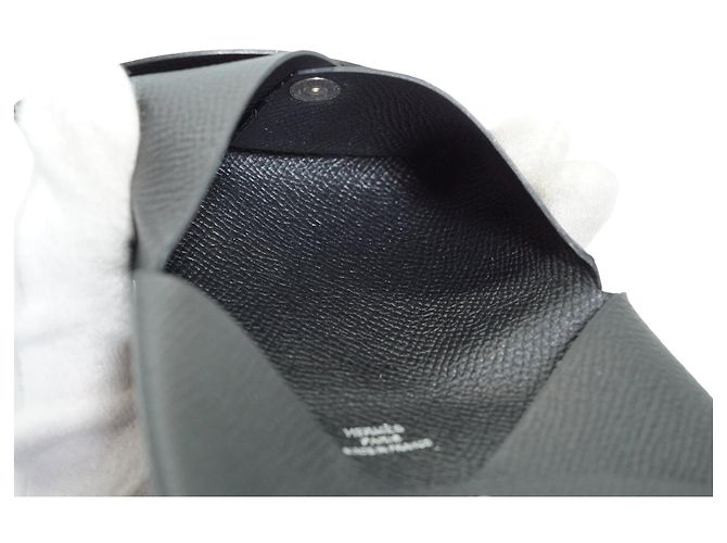 Hermès Portacarte Epsom Calvi - vista 9