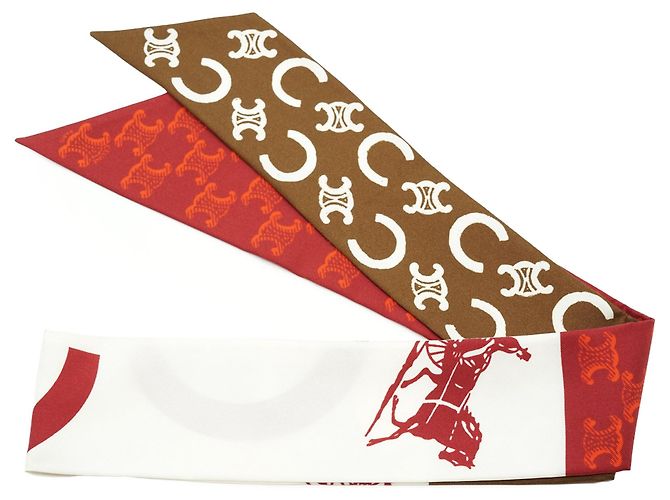 Céline Lavallière in seta twill Heritage Monogram Triomphe C - vista 2