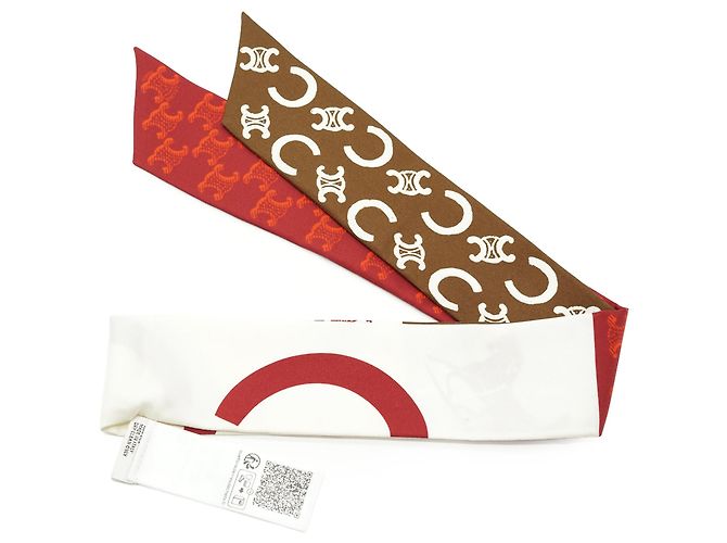 Céline Lavallière in seta twill Heritage Monogram Triomphe C - vista 4
